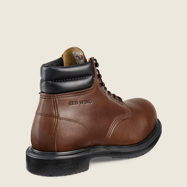 レッド ウィング(Red Wing) SuperSole® - 6インチの安全つま先 ブーツ メンズ ダークブラウン JP96153